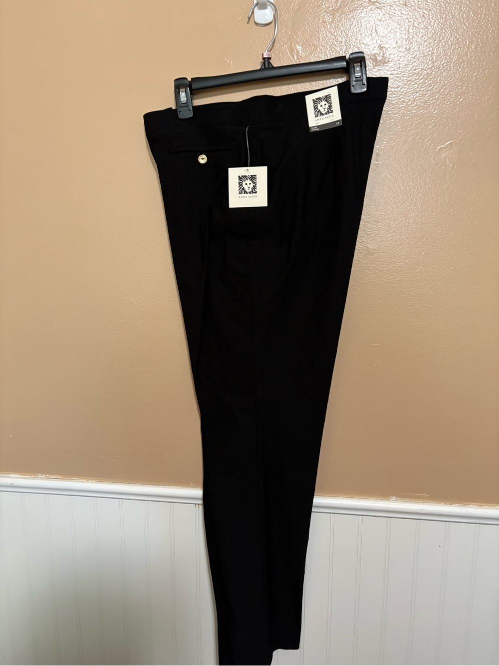 Anne Klein Size 12 Black Pull on Pants New with Tags